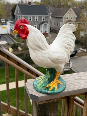 Vintage Italian Majolica Rooster Figurine, Jay Willfred Diu of Andrea by Sadek